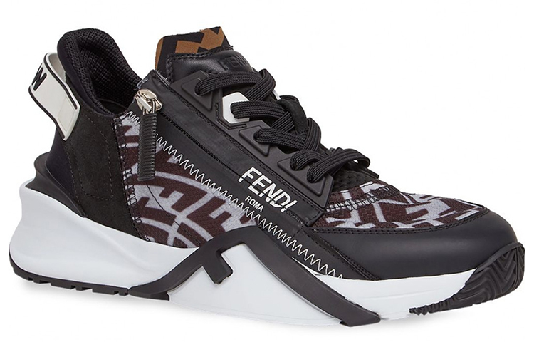 Order （女性）Fendi Flow FF圖案低筒運動鞋 '黑色' 8E8035-AF69-F1EBY