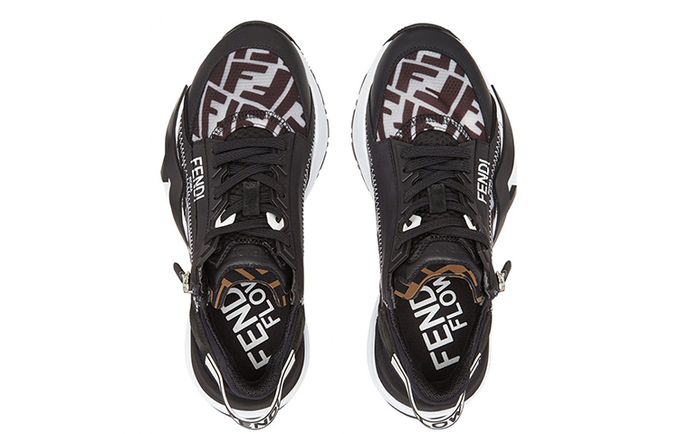 Lookbook （女性）Fendi Flow FF圖案低筒運動鞋 '黑色' 8E8035-AF69-F1EBY