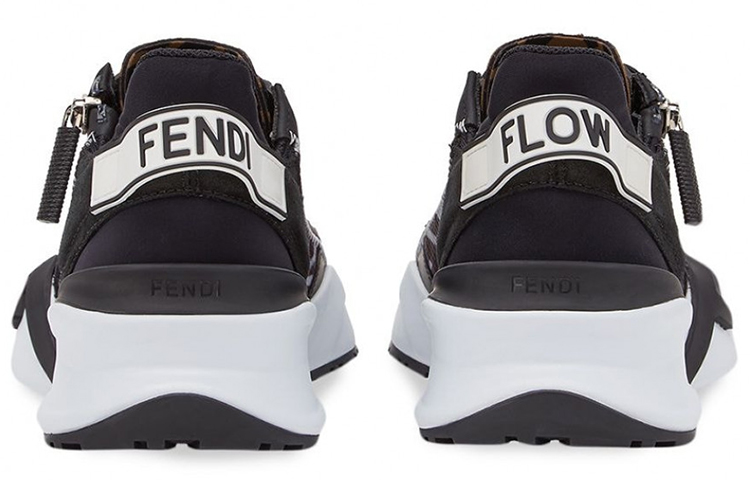 Shop （女性）Fendi Flow FF圖案低筒運動鞋 '黑色' 8E8035-AF69-F1EBY