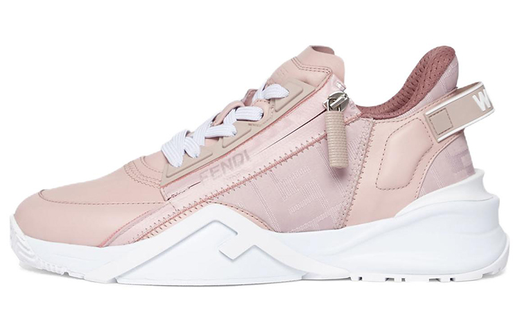 (W) Fendi Flow Low Top White 'Pink'
