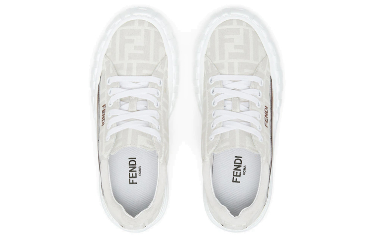 Shop （女性）Fendi Force '白色棕色' 8E8296-AI1U-F1H1P