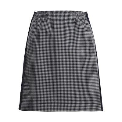 (Women) FENDI FW20 High-Waisted Plaid Pencil A-Line Skirt Grey Casual Skirt. FQ7149AC6RF1BGT