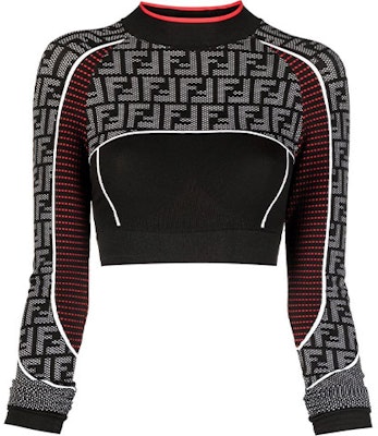 (W) FENDI 2021秋冬经典logo黑色短款长袖T恤。 FAF158AGMAF1ENI Buy (W) FENDI 2021秋冬经典logo黑色短款长袖T恤。 FAF158AGMAF1ENI