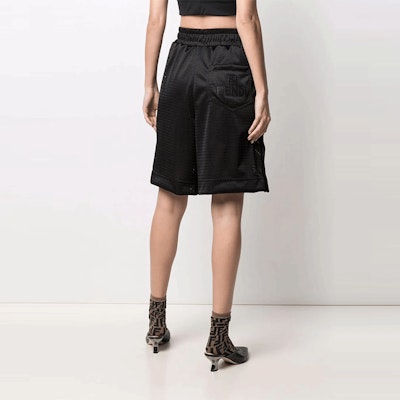 (W) FENDI FW21 Falda-Short Negra con Cintura Elástica y Largo a la Rodilla. FAB233AESDF0GME Shop (W) FENDI FW21 Falda-Short Negra con Cintura Elástica y Largo a la Rodilla. FAB233AESDF0GME