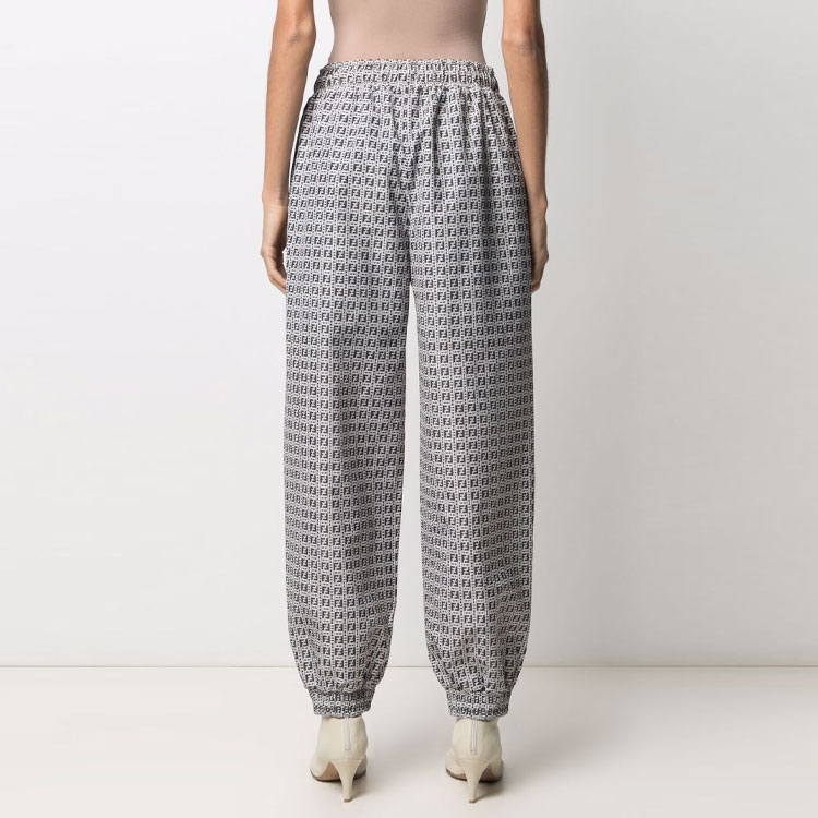 Shop (W) Pantalones Jogger de Punto Negros con Monograma FENDI FW21. FAB228AERWF10B2