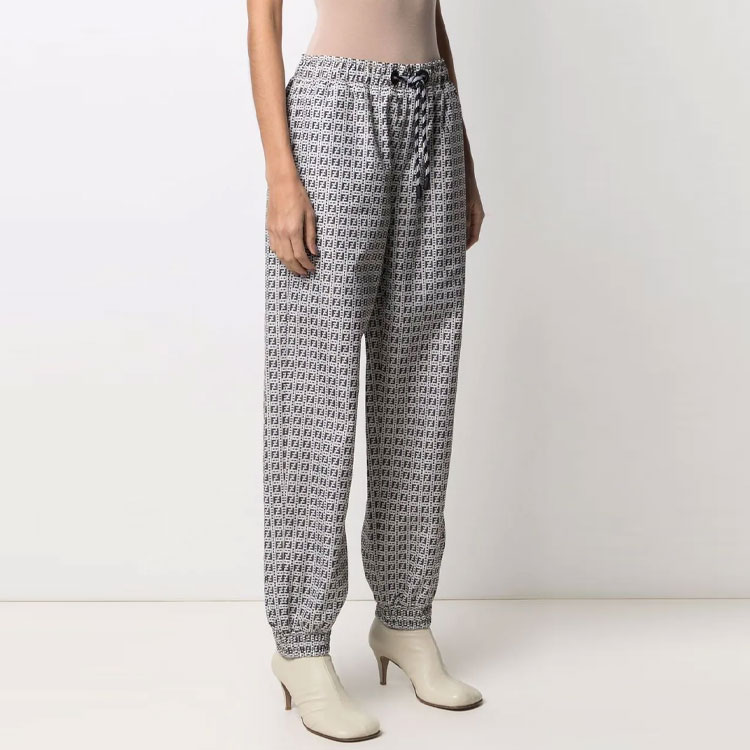 Purchase (W) Pantalones Jogger de Punto Negros con Monograma FENDI FW21. FAB228AERWF10B2