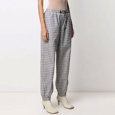(Women) FENDI FW21 Black Monogram Printed Knit Jogger Sweatpants. FAB228AERWF10B2 Purchase (Women) FENDI FW21 Black Monogram Printed Knit Jogger Sweatpants. FAB228AERWF10B2