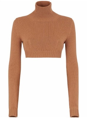 (Women) FENDI FW21 Brown Logo Turtleneck Cashmere Sweater. FZX699AHE6F1ENR Buy (Women) FENDI FW21 Brown Logo Turtleneck Cashmere Sweater. FZX699AHE6F1ENR