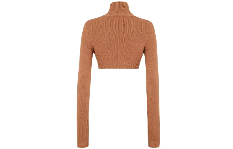 Lookbook (W) FENDI FW21 棕色logo高领羊绒毛衣. FZX699AHE6F1ENR