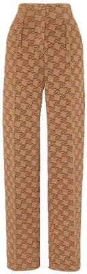 (Women) FENDI FW21 Jacquard High-Waist Straight-Leg Pants Women Brown. FZR735AHEDF1FLF Order (Women) FENDI FW21 Jacquard High-Waist Straight-Leg Pants Women Brown. FZR735AHEDF1FLF