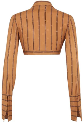 (W) FENDI FW21 Baju Wanita Karligraphy Coklat Berjalur Lengan Panjang Pendek. FS7476AGTQF1ENR Lookbook (W) FENDI FW21 Baju Wanita Karligraphy Coklat Berjalur Lengan Panjang Pendek. FS7476AGTQF1ENR