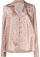 (Women) FENDI FW21 Pink Polka Dot Striped V-Neck Long Sleeve Shirt. FS7246A9DRF19EK (Women) FENDI FW21 Pink Polka Dot Striped V-Neck Long Sleeve Shirt. FS7246A9DRF19EK