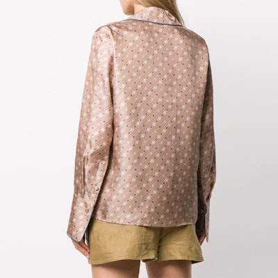 (W) FENDI FW21 粉色波點條紋V領長袖襯衫 FS7246A9DRF19EK Purchase (W) FENDI FW21 粉色波點條紋V領長袖襯衫 FS7246A9DRF19EK