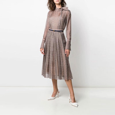 (W) フェンディ FW21 プリント プリーツ カジュアル ミディスカート ブラウン FQ7133A5XGF19ES Lookbook (W) フェンディ FW21 プリント プリーツ カジュアル ミディスカート ブラウン FQ7133A5XGF19ES