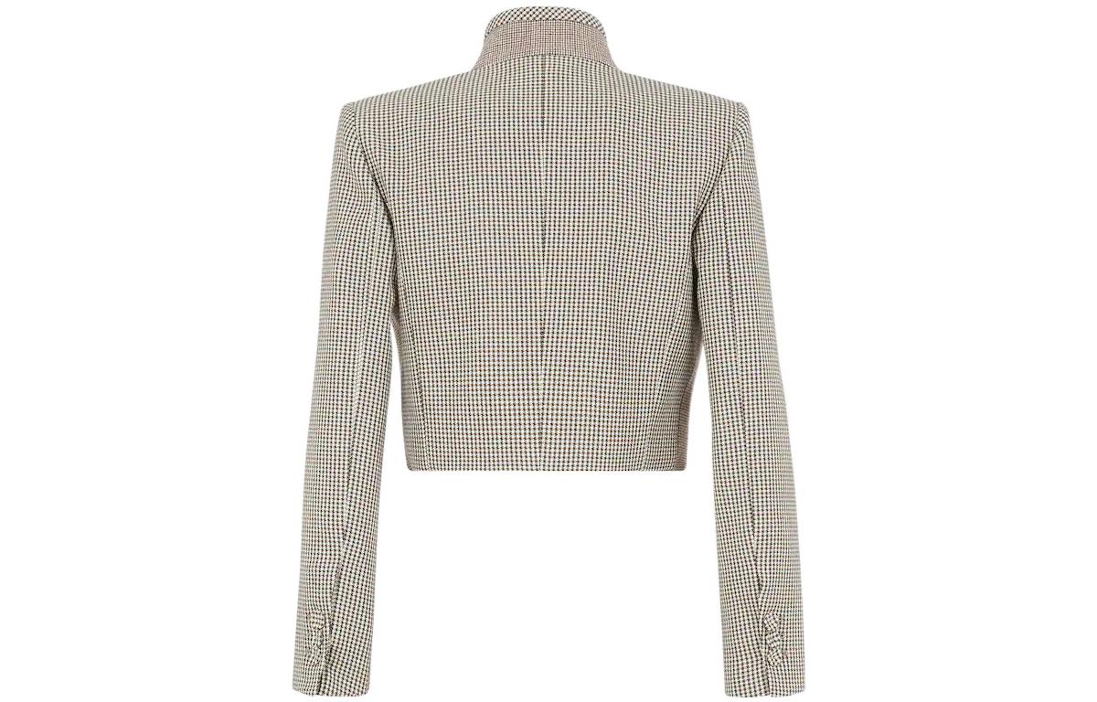 Lookbook (W) FENDI FW22 米色格纹羊毛单排扣夹克. FJ7292AKSMF1IHB