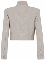 Lookbook (Women) FENDI FW22 Beige Checkered Wool Single-Breasted Jacket. FJ7292AKSMF1IHB