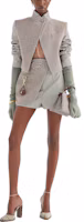 Shop (Women) FENDI FW22 Beige Checkered Wool Single-Breasted Jacket. FJ7292AKSMF1IHB