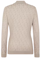 Lookbook (W) FENDI FW22 米色Logo提花圓領毛衣 FZY935ABWQF1J7B