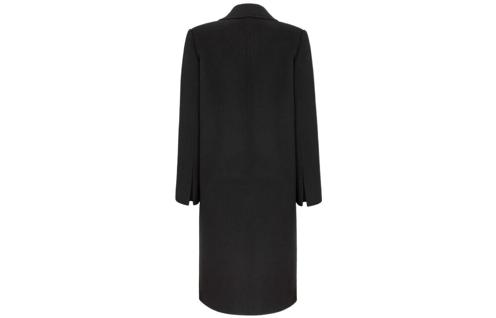 Lookbook (W) FENDI FW22 Abrigo Largo Negro Doble Botonadura con Bolsillos. FF8948W1DF0GME