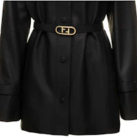 Sizing (Women) FENDI FW22 Black Tie-Waist Slim Fit Casual Long Sleeve Jacket. FPJ927ALBEF0GME