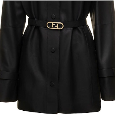 (Women) FENDI FW22 Black Tie-Waist Slim Fit Casual Long Sleeve Jacket. FPJ927ALBEF0GME Sizing (Women) FENDI FW22 Black Tie-Waist Slim Fit Casual Long Sleeve Jacket. FPJ927ALBEF0GME