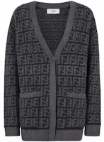 (Women) FENDI FW22 Grey Knit V-Neck Long Sleeve Casual Sweater. FZC950ALOJF0GME (Women) FENDI FW22 Grey Knit V-Neck Long Sleeve Casual Sweater. FZC950ALOJF0GME
