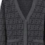 Details for (W) FENDI FW22 灰色V領長袖針織休閒毛衣。 FZC950ALOJF0GME