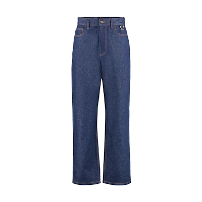 (Women) FENDI FW22 High-Waist Straight-Leg Jeans Blue FLP651-ALC1F-0QA2