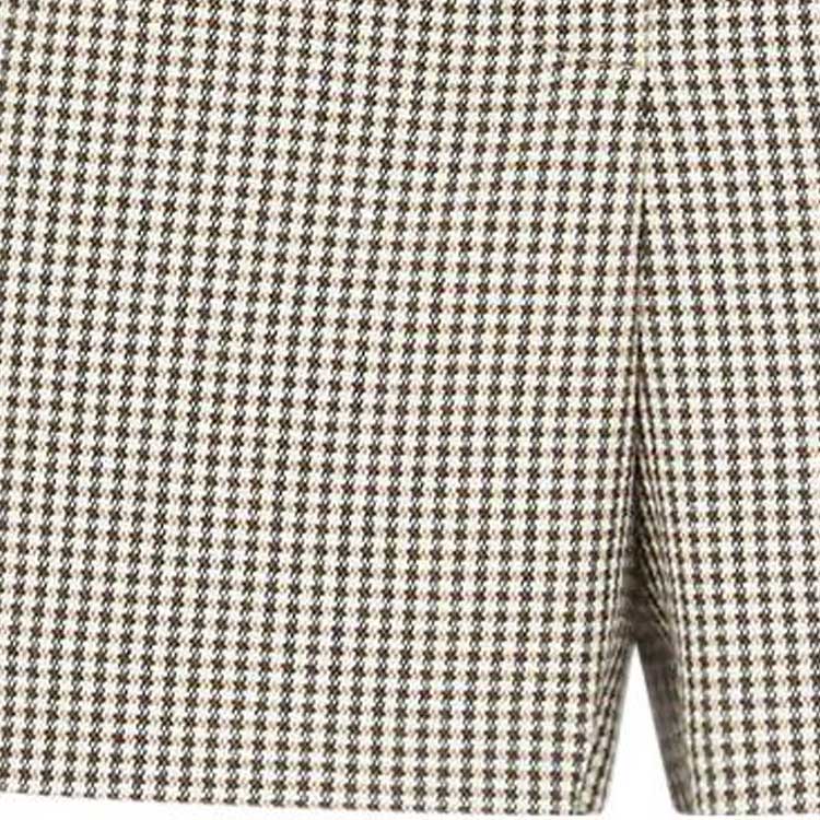 (Women) FENDI FW22  High-Waist Straight-Leg Plaid Shorts Khaki. FR6410AKSMF1IHB 圖 6