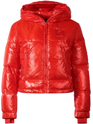 (W) フェンディ FW22 ソリッドカラー ダウンジャケット フード付き ジップアップ - オレンジレッド FAN095AK85F1IHE Order (W) フェンディ FW22 ソリッドカラー ダウンジャケット フード付き ジップアップ - オレンジレッド FAN095AK85F1IHE