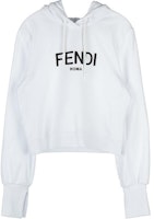 (Women) FENDI FW22 White Knit Hoodie with Large Logo Embroidery. FS7516ALCBF0ZNM (Women) FENDI FW22 White Knit Hoodie with Large Logo Embroidery. FS7516ALCBF0ZNM