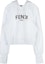 Buy (Women) FENDI FW22 White Knit Hoodie with Large Logo Embroidery. FS7516ALCBF0ZNM