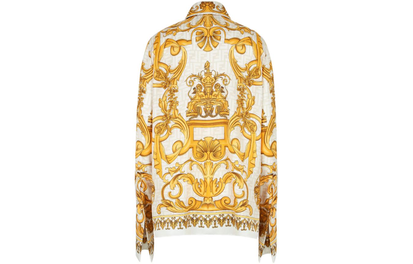 Lookbook (W) 芬迪 FW22 巴洛克印花长袖衬衫 黄色 FS7891AIE3F0VT1