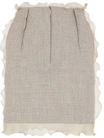 (Women) FENDI FW22 Beige Ruffled Waist Slim Fit Casual Mini Skirt for Women. FQ7416AKSMF1IHB (Women) FENDI FW22 Beige Ruffled Waist Slim Fit Casual Mini Skirt for Women. FQ7416AKSMF1IHB