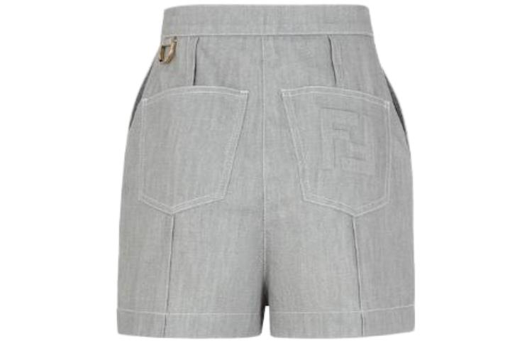 Lookbook (W) FENDI FW22 高腰直筒短裤 女款 灰色 FLP771ALCCF1IHH