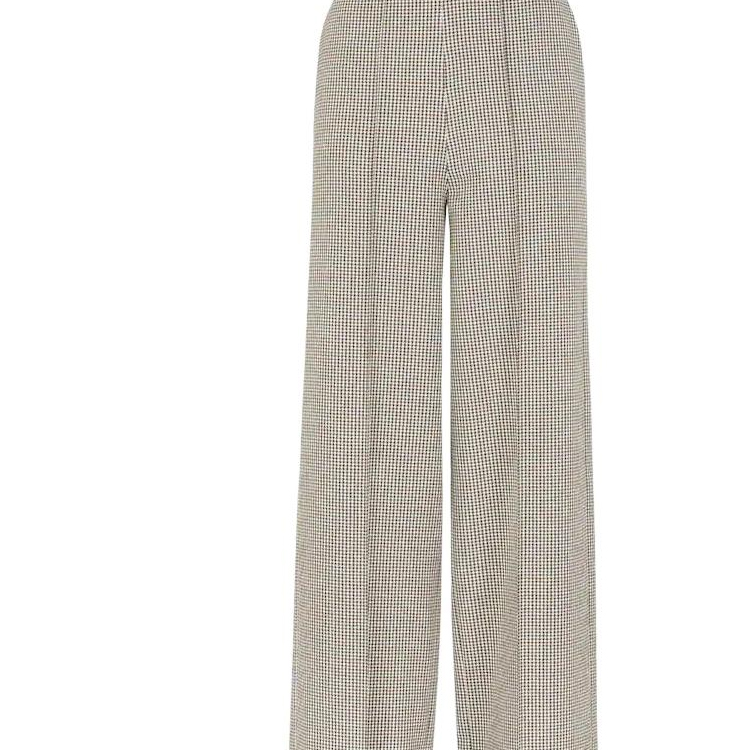 Details for (W) 芬迪FW22女士高腰宽松格纹裤卡其色 FR6389ALCDF1IHB