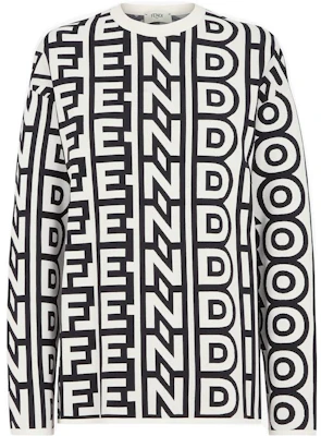 (Women) FENDI FW22 Roma Capsule Crewneck Letter Logo Knit Sweater Women White FZX960AMDSF1KCV Order (Women) FENDI FW22 Roma Capsule Crewneck Letter Logo Knit Sweater Women White FZX960AMDSF1KCV