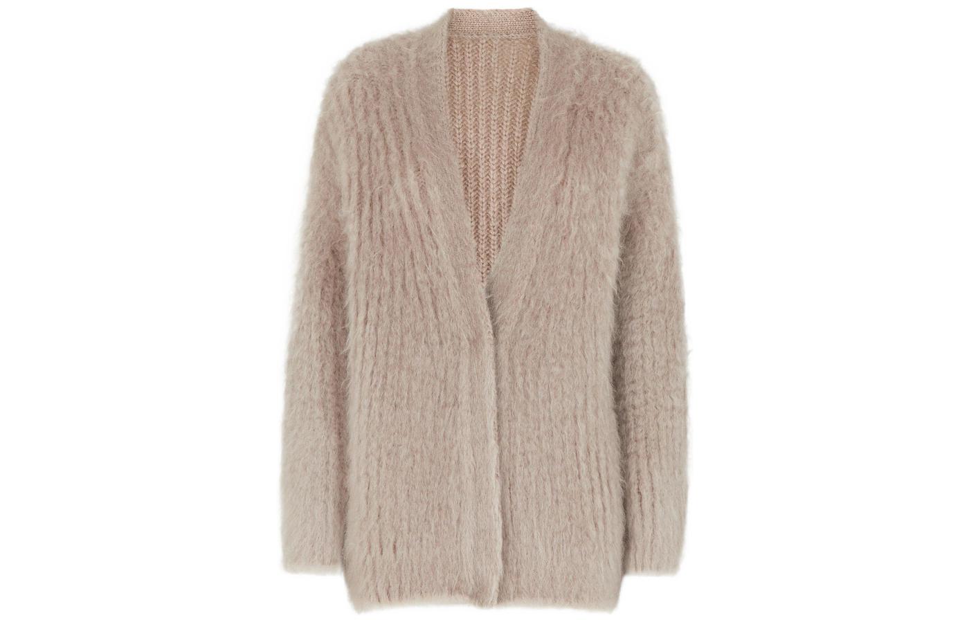 (Women) FENDI FW22 V-Neck Loose Knit Sweater Beige  Long-Sleeve Pullover. FZC957AMDCF1J7B 圖 2