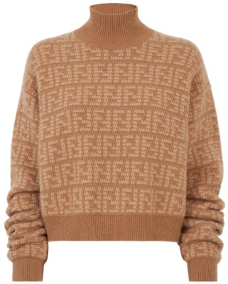 (Women) FENDI FW23 All-Over Print Turtleneck Long Sleeve Sweater FZXA79AQYNF0QB8 Order (Women) FENDI FW23 All-Over Print Turtleneck Long Sleeve Sweater FZXA79AQYNF0QB8