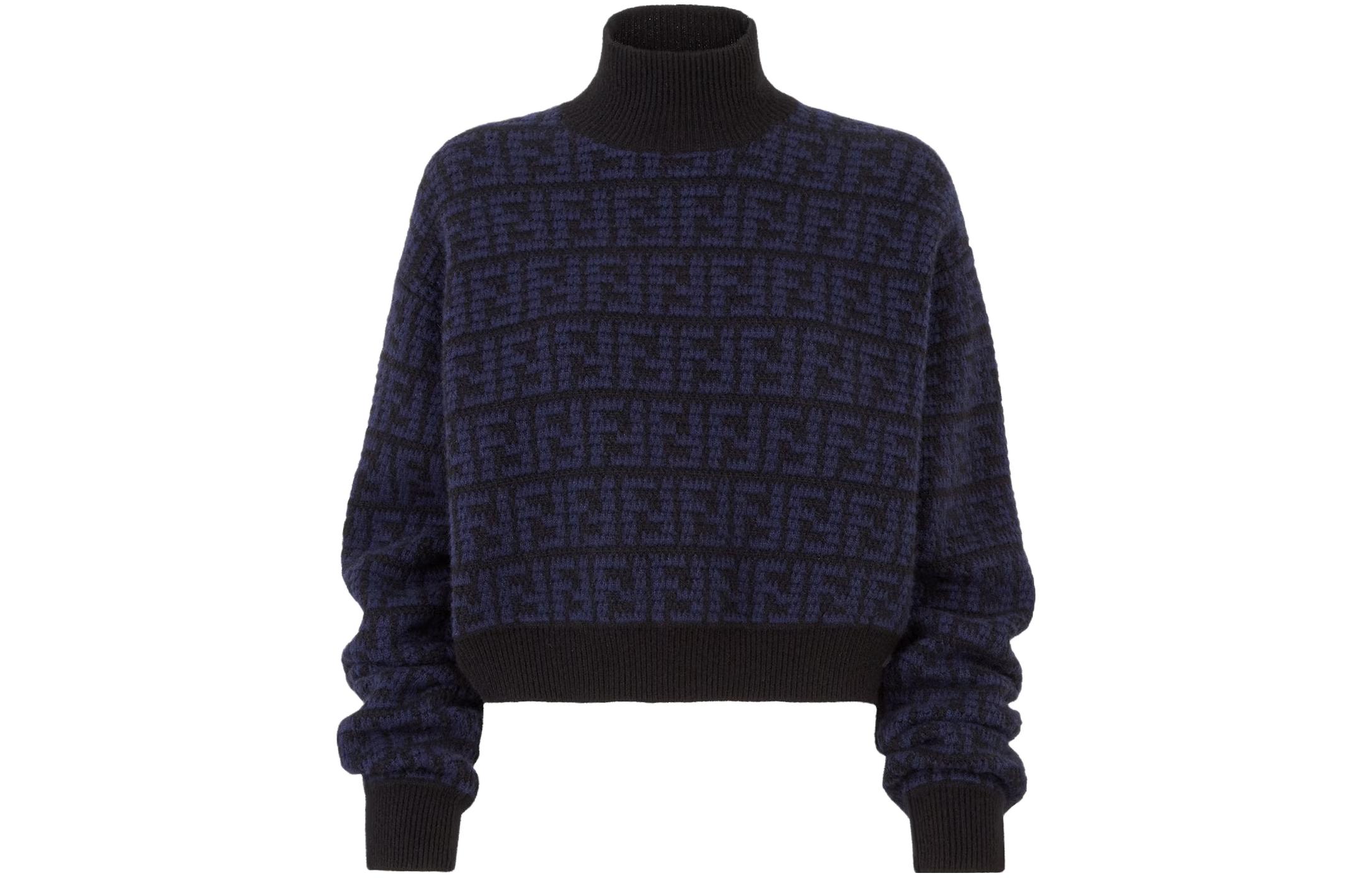 Cheap (W) FENDI 2023秋冬全印花高领长袖毛衣 FZXA79AQYNF0QB8