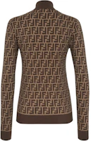Lookbook (W) FENDI FW24 棕色logo高領修身針織毛衣。 FZXC73ASJTF0GGE