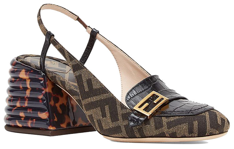 (W) Fendi High-Heeled Sandals 'Brown' 圖 3