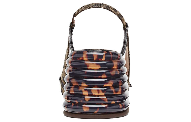 (W) Fendi High-Heeled Sandals 'Brown' 圖 5