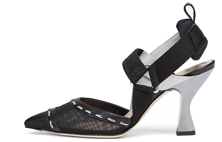 (W) Fendi High-Heeled Sport Sandals 'Black Fashion'