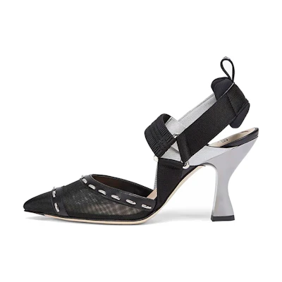 (W) Fendi High-Heeled Sport Sandals 'Black Fashion'