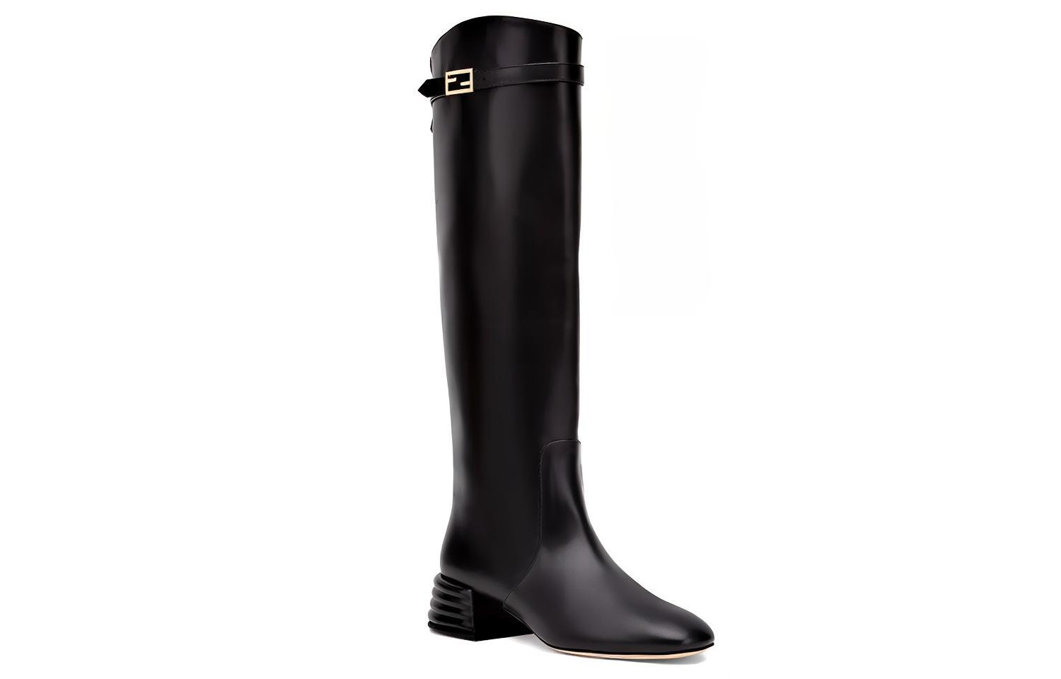 Order (W) Fendi High-Top ''Mode Veelzijdig Leer Zwart'' 8W7094NA7F0QA1