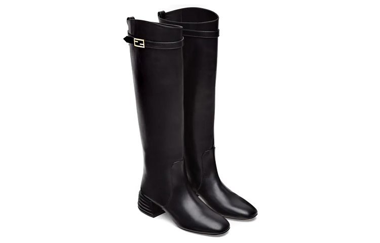 Lookbook (W) Fendi High-Top ''Mode Veelzijdig Leer Zwart'' 8W7094NA7F0QA1