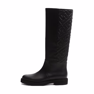 (W) Fendi High-Top 'Sleek Black Leather'