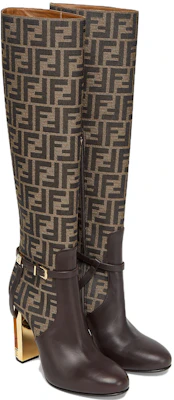 (W) Fendi Hoge Laarzen ''Eenvoudig Bruin Leren Design'' 8W8440AJZFF1D1C Shop (W) Fendi Hoge Laarzen ''Eenvoudig Bruin Leren Design'' 8W8440AJZFF1D1C