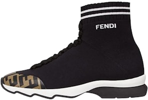 (Women) Fendi High-Top Slip-On Sneaker 'Black Logo' 8T6835A622F15EJ (Women) Fendi High-Top Slip-On Sneaker 'Black Logo' 8T6835A622F15EJ